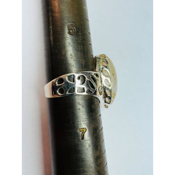 Brand New Sterling Silver 925 Marquise Cut Rutilated Quartz Ring, Size 6 - Picture 6 of 10